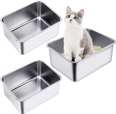 stainless steel litter box corner|largest stainless steel litter box.